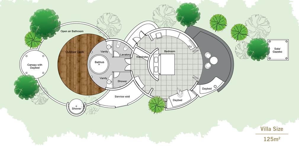 Floor Plan Iru Fushi Deluxe Beach Villa 