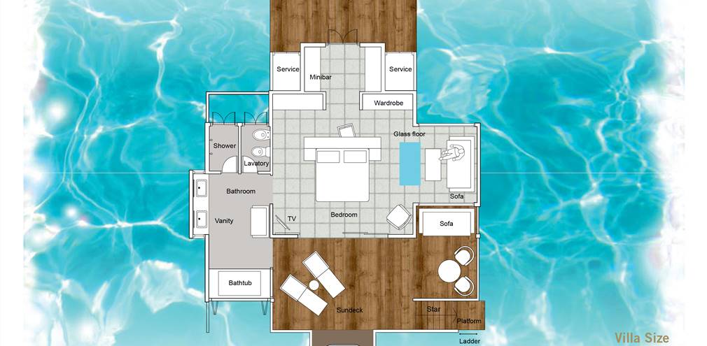 Floor Plan Iru Fushi Sunset Horizon Water Villa