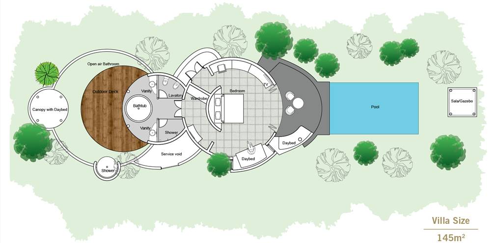 Floor Plan Iru Fushi Deluxe Beach Villa with Pool
