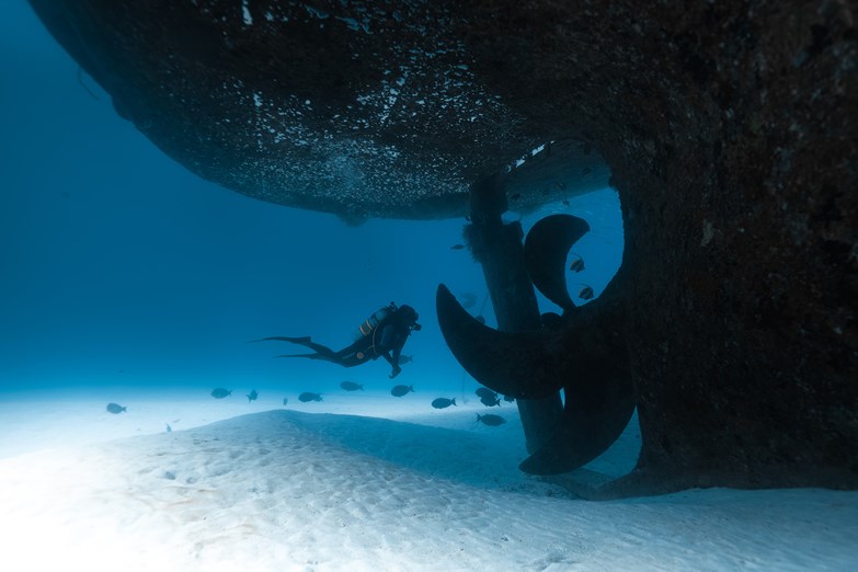 Immersione sul relitto a Siyam World