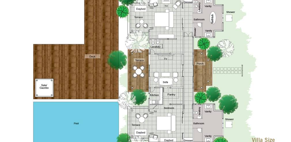 Floor Plan Iru Fushi Hidden Retreat
