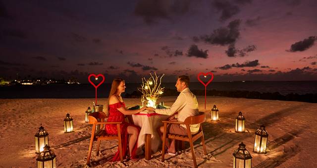 Sun Siyam Iru Veli Romantic beach dinner setup