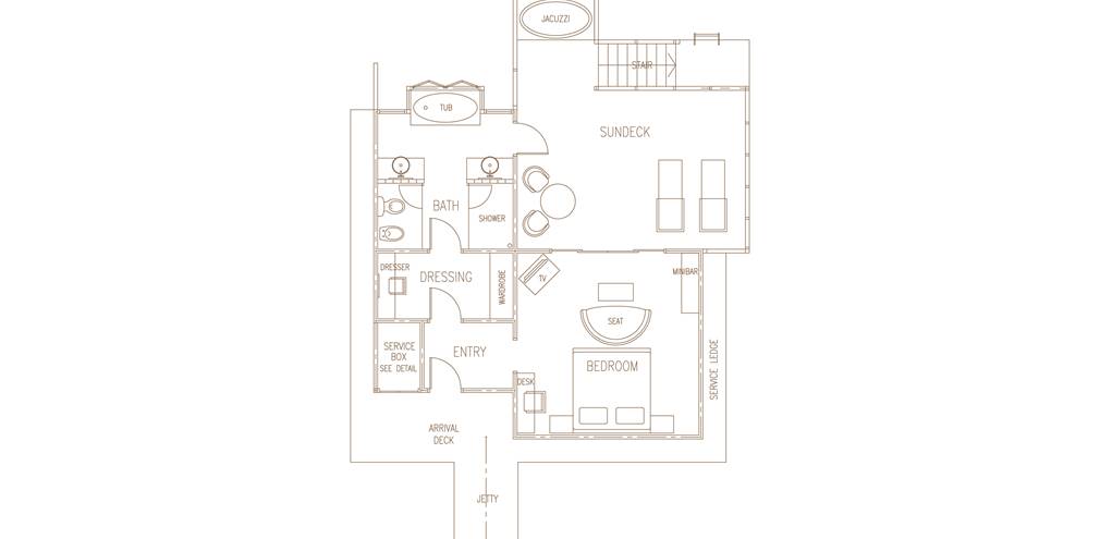 Deluxe Water Villa Floor Plan