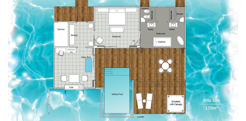 Floor Plan Iru Fushi Infinity Water Villa