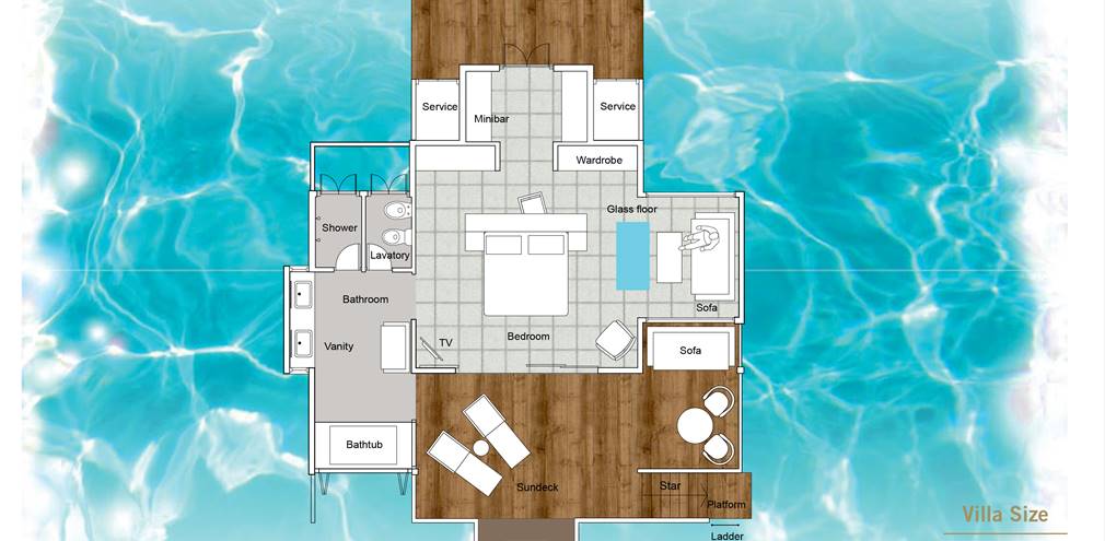 Floor Plan Iru Fushi Horizon Water Villa