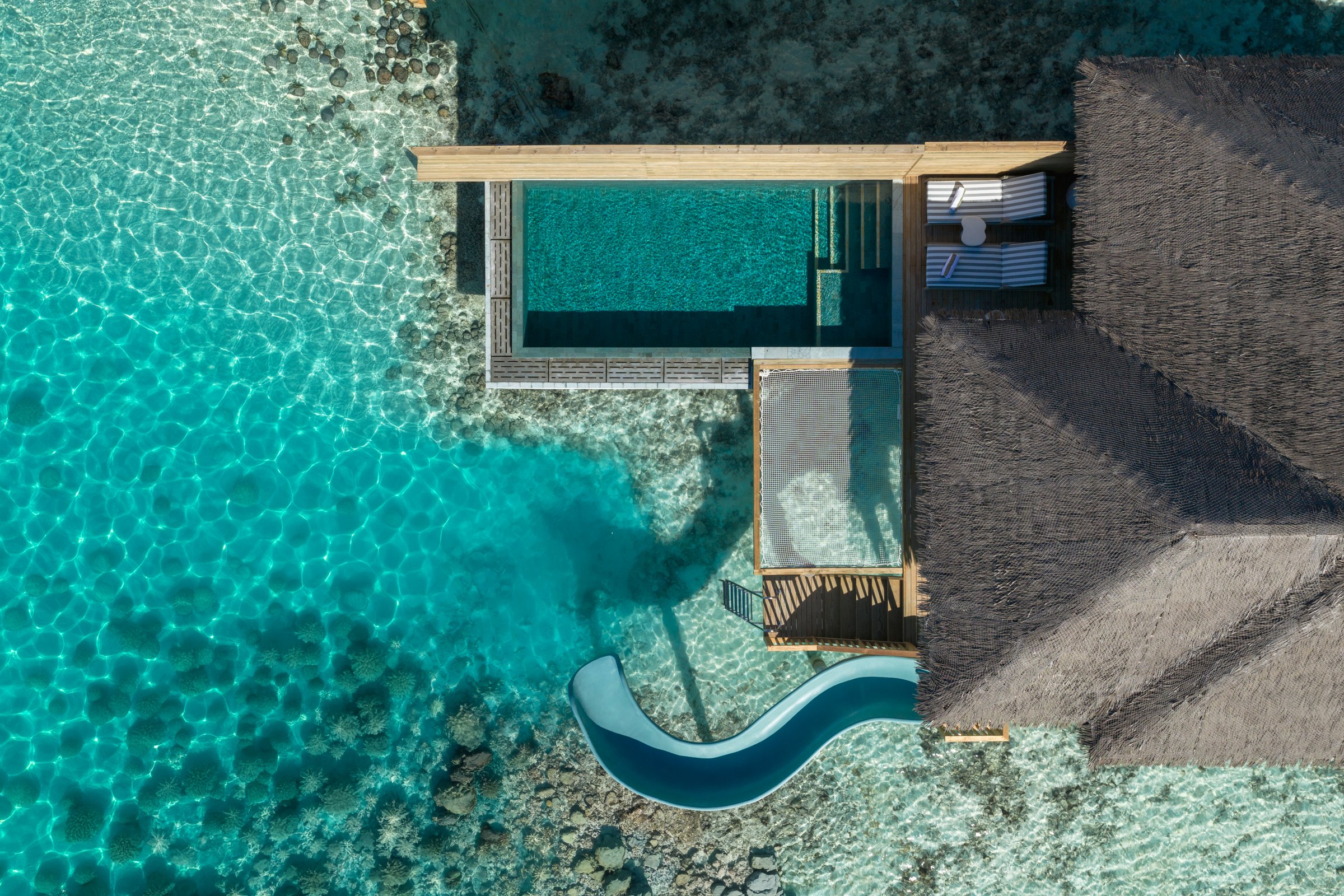 Vilu Reef Ocean Signature Villa with Pool and Slide Drone 0006