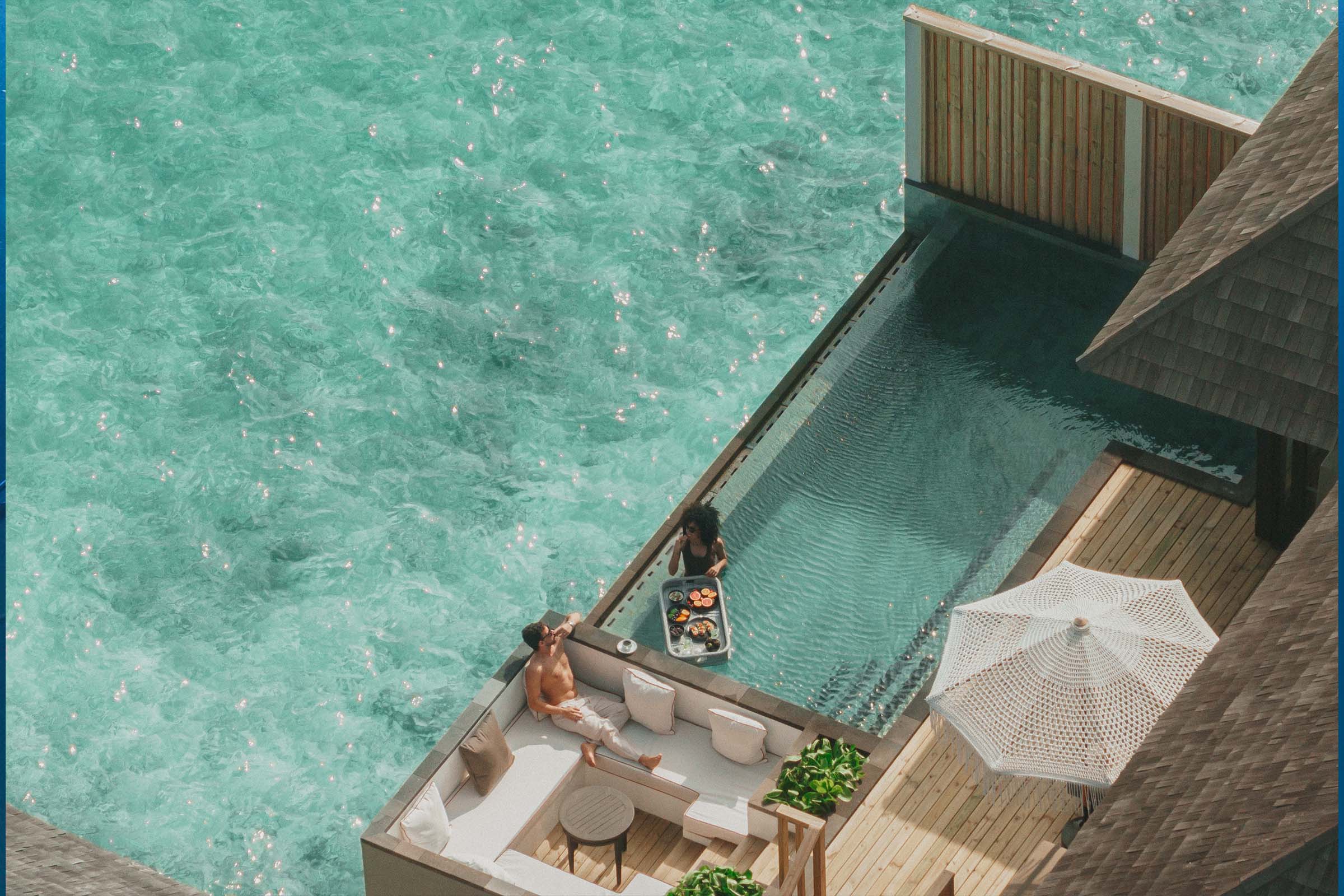 Sun Siyam Iru Fushi Floating Breakfast At Horizon Water Villa With Pool