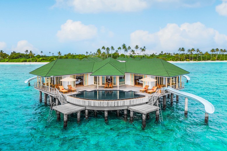 Water Pavilion with Pool and Slide