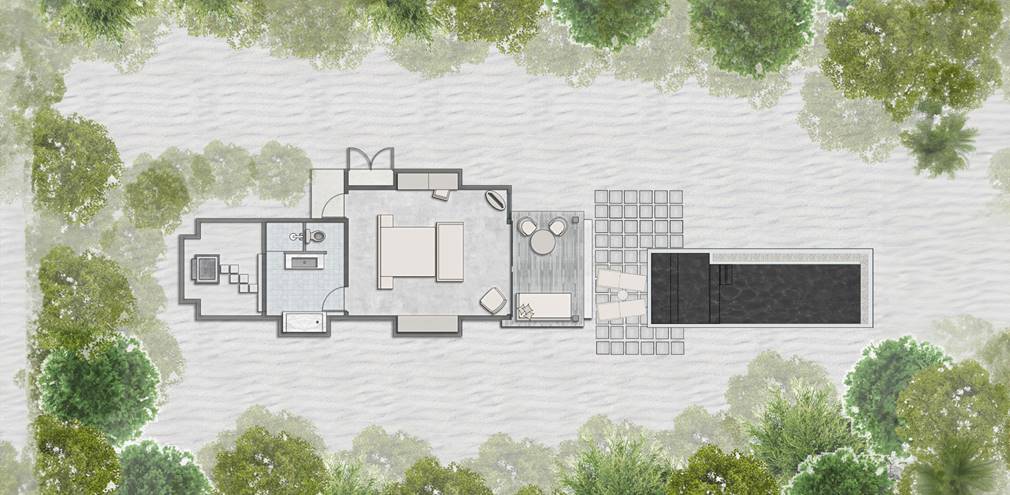 Pool Beach Villa - floor plan