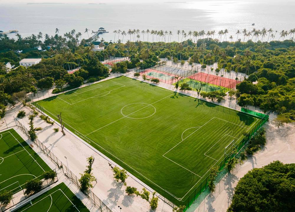 Aerial View Football field